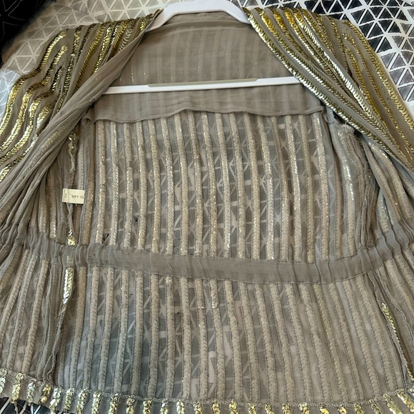 1960s Vintage 💯 % Silk  w Sequins jacket - Picture 8 of 12